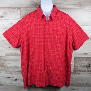 Fariani* Men's Short Sleeve Button Down Straight Hem Chest Pocket‎ Shirt~ 3XL